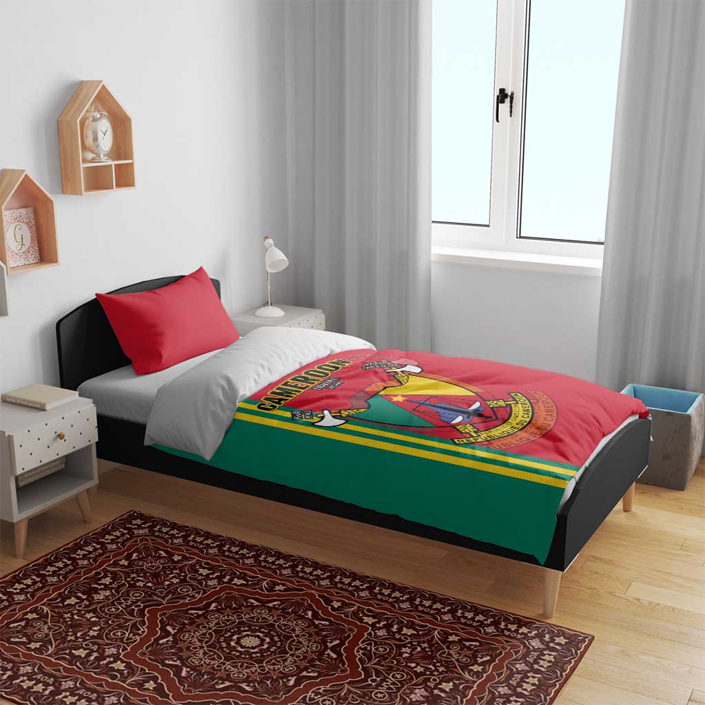 Cameroon Happy Unity Day Cameroun Coat Of Arms Bedding Set LT14