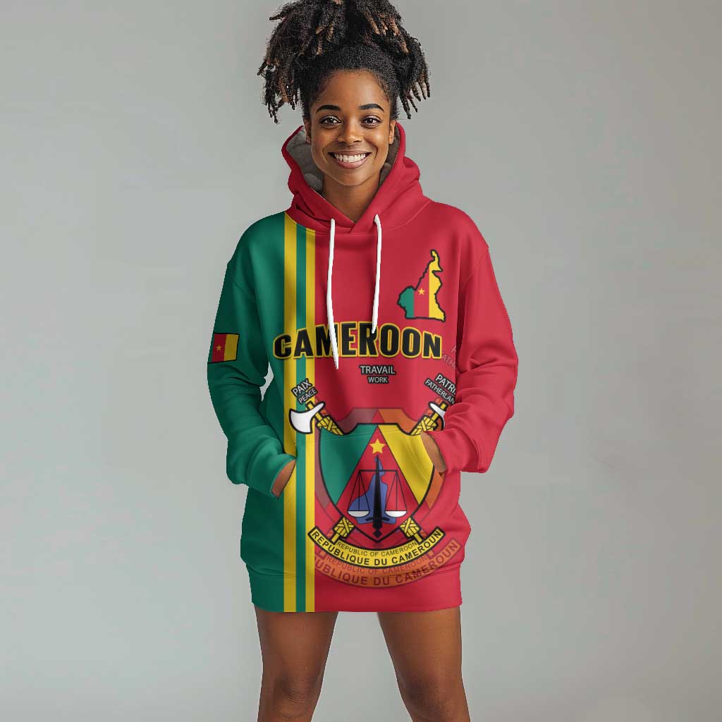 Cameroon Happy Unity Day Cameroun Coat Of Arms Hoodie Dress LT14