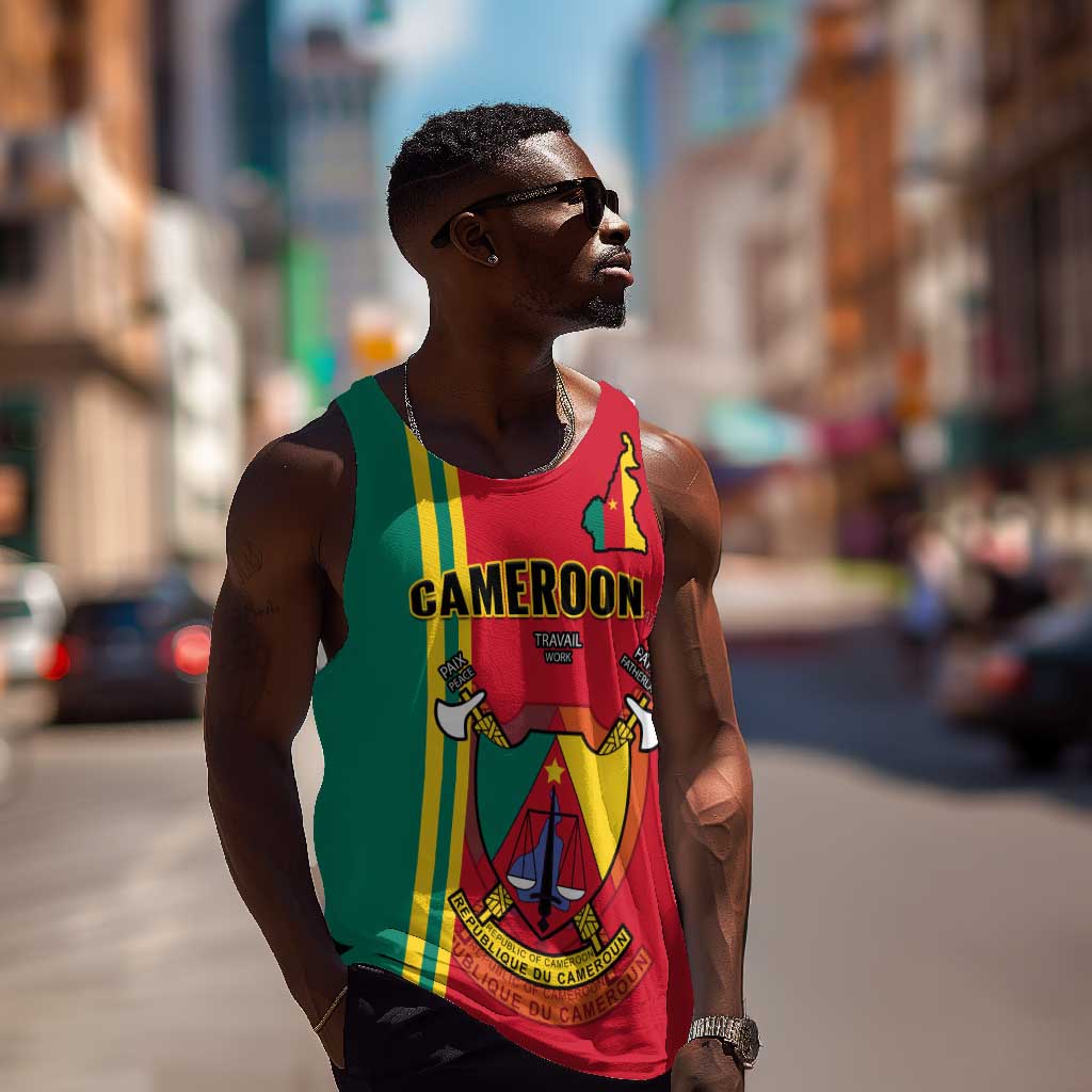 Cameroon Happy Unity Day Cameroun Coat Of Arms Men Tank Top LT14