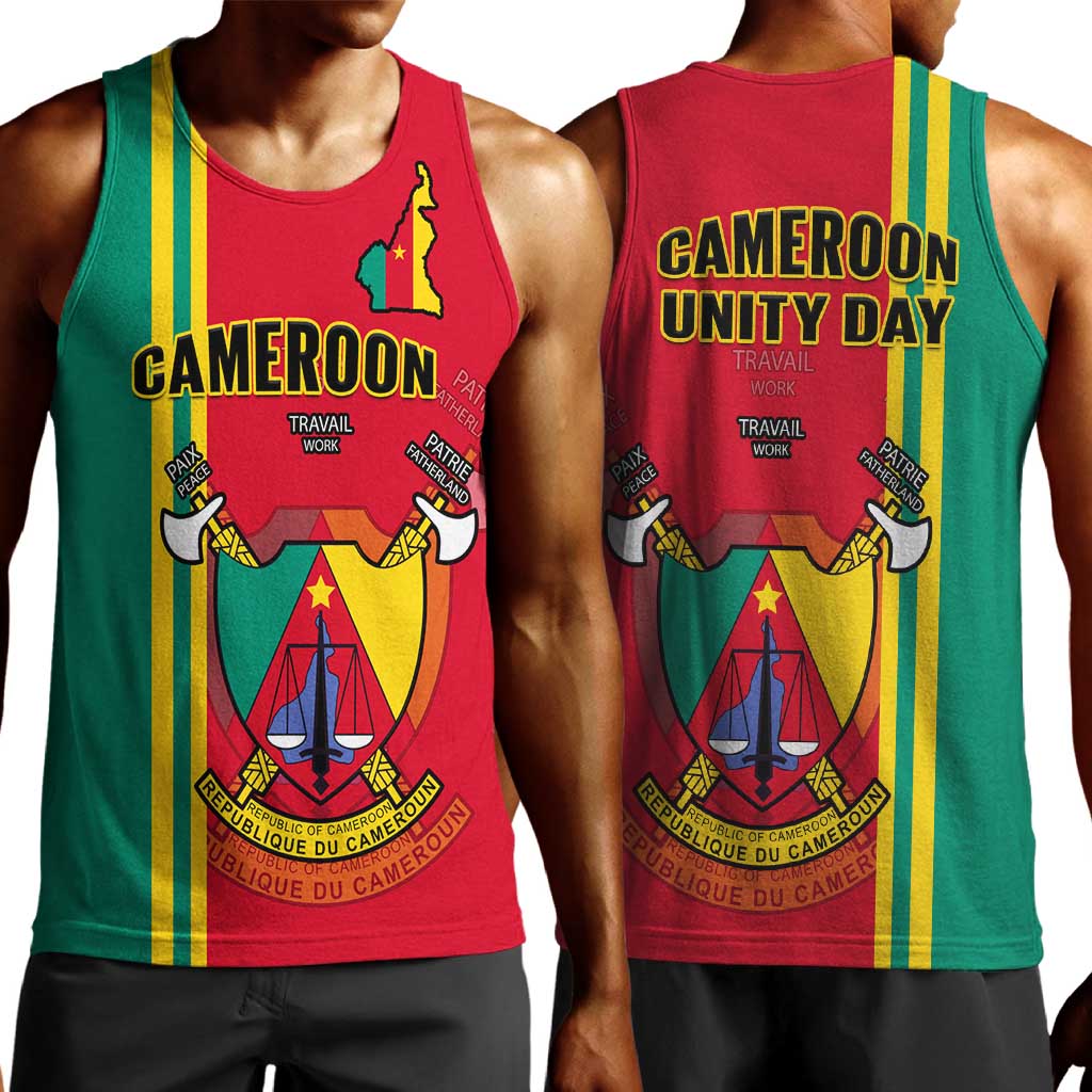 Cameroon Happy Unity Day Cameroun Coat Of Arms Men Tank Top LT14