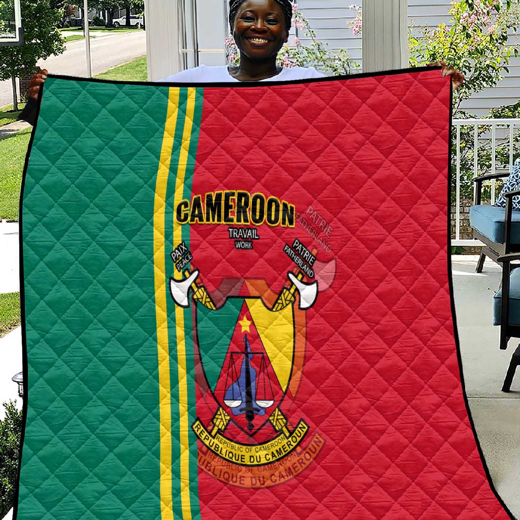Cameroon Happy Unity Day Cameroun Coat Of Arms Quilt LT14