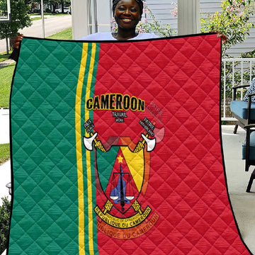 Cameroon Happy Unity Day Cameroun Coat Of Arms Quilt LT14