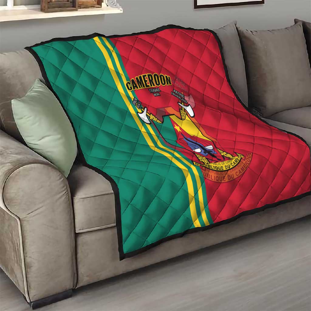 Cameroon Happy Unity Day Cameroun Coat Of Arms Quilt LT14