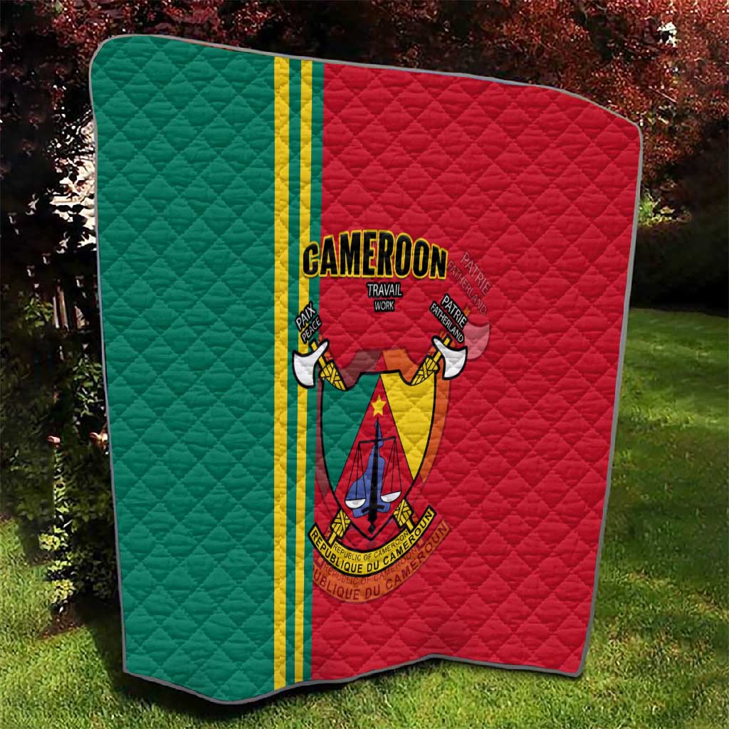 Cameroon Happy Unity Day Cameroun Coat Of Arms Quilt LT14