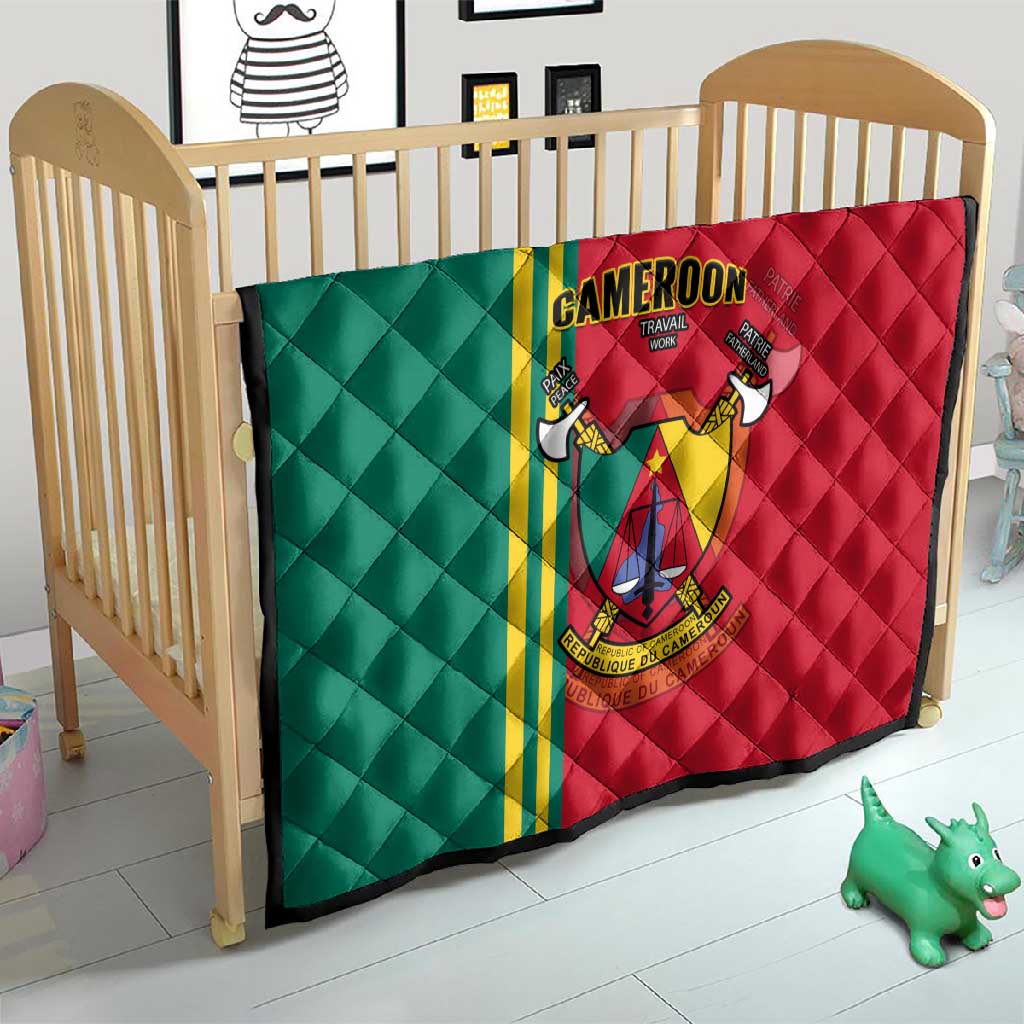 Cameroon Happy Unity Day Cameroun Coat Of Arms Quilt LT14