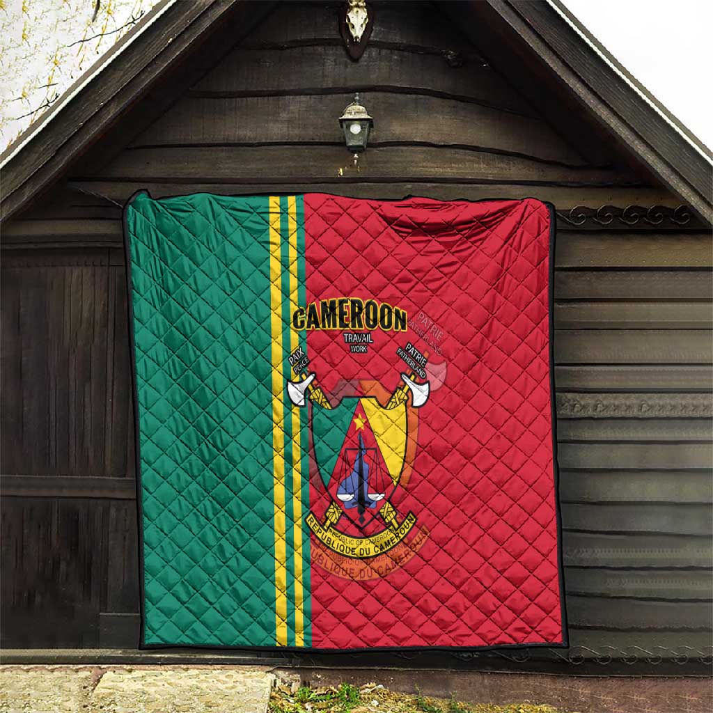 Cameroon Happy Unity Day Cameroun Coat Of Arms Quilt LT14