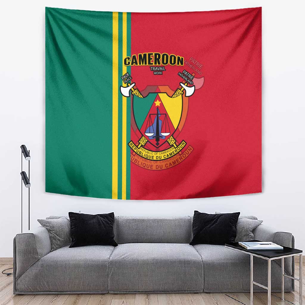 Cameroon Happy Unity Day Cameroun Coat Of Arms Tapestry LT14