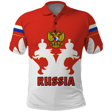 (Custom Text And Number) Russia Hockey Polo Shirt White Sporty Style 2023 LT14