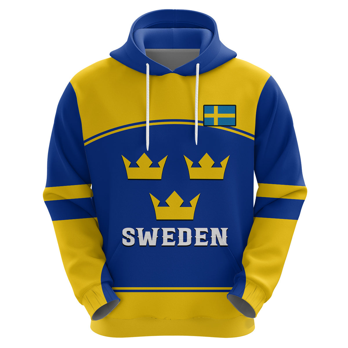 Custom Sweden Hockey 2023 Sporty Style Hoodie LT14