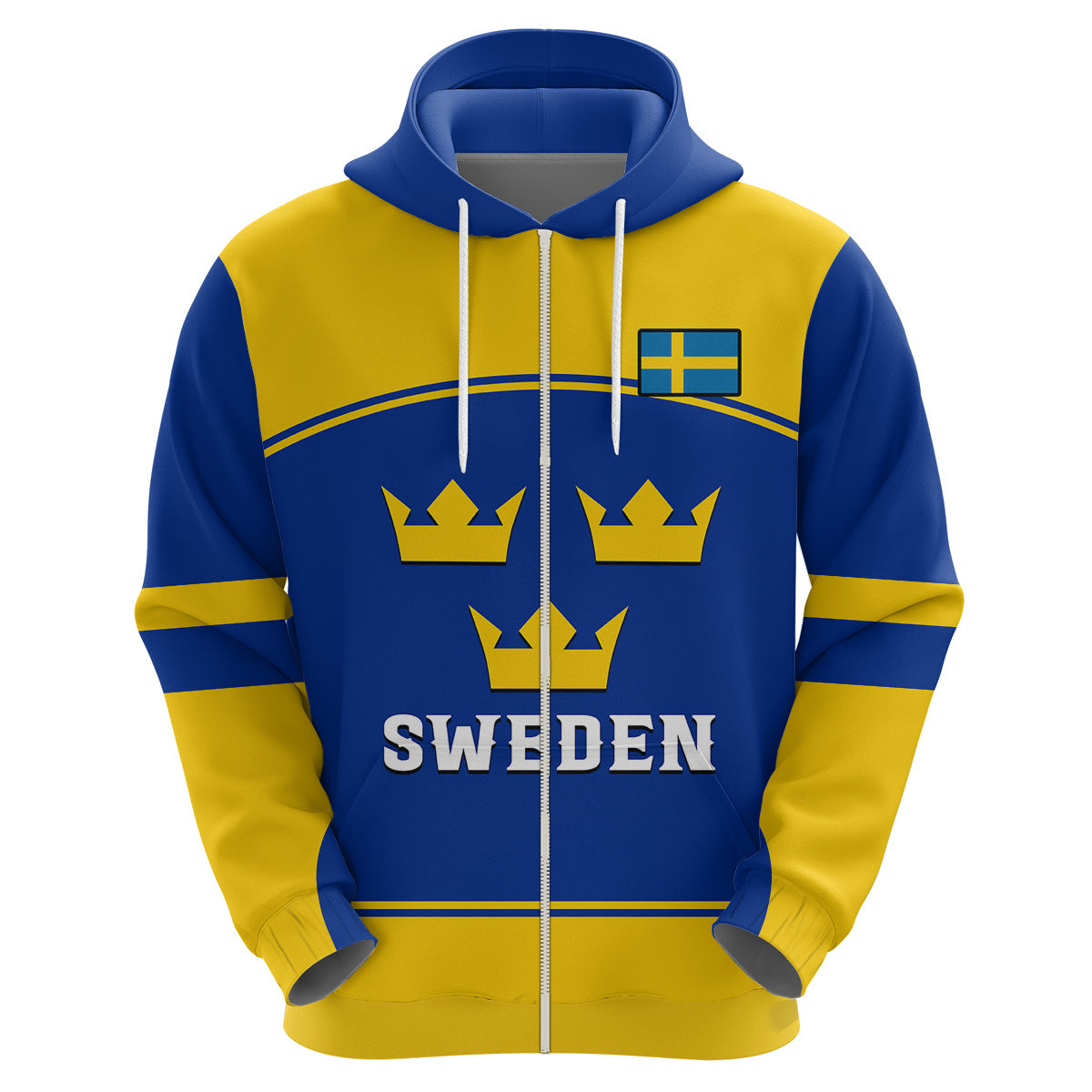 Custom Sweden Hockey 2023 Sporty Style Hoodie LT14