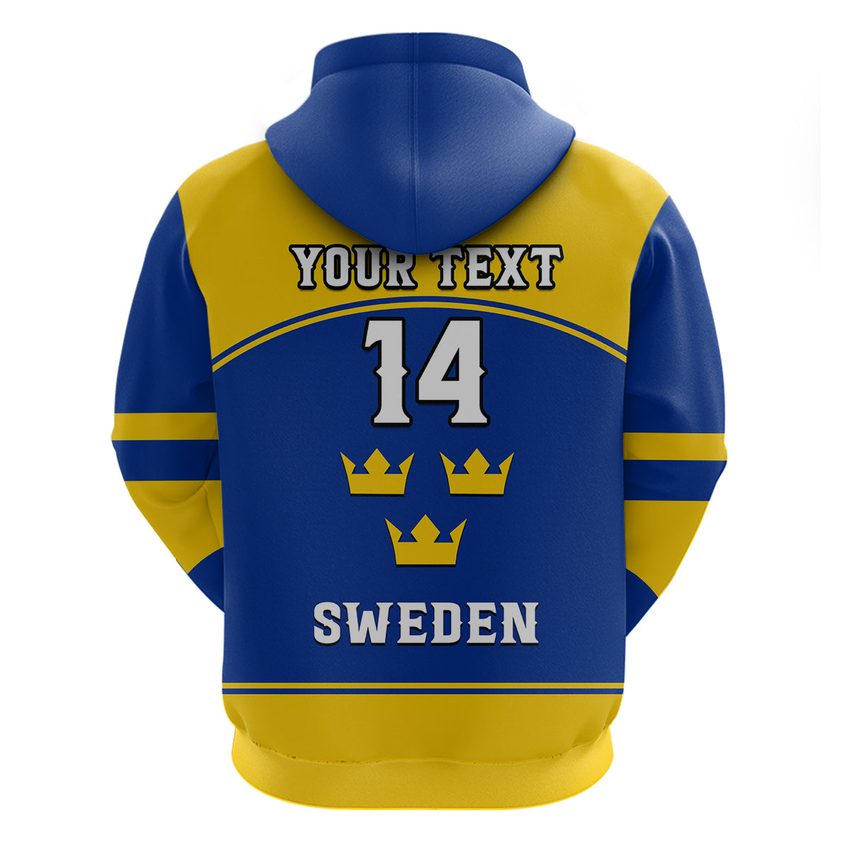 Custom Sweden Hockey 2023 Sporty Style Hoodie LT14