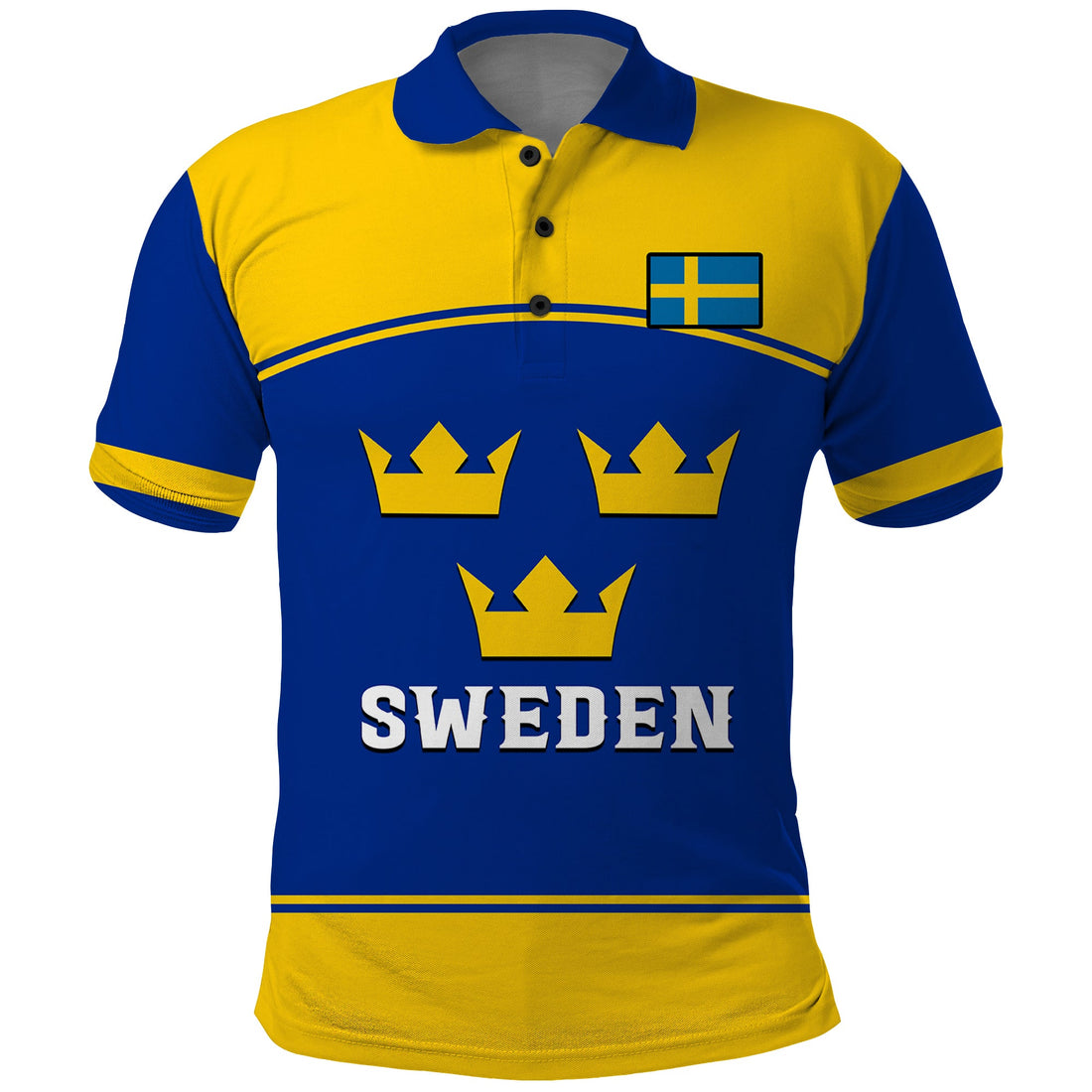 (Custom Text And Number) Sweden Hockey 2023 Polo Shirt Sporty Style LT14