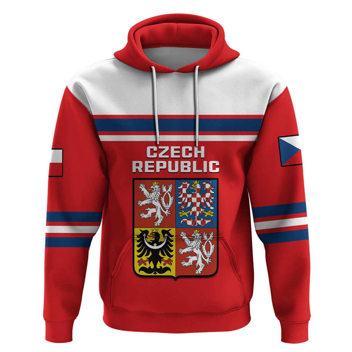 Custom Czech Republic Hockey 2023 Sporty Style Hoodie LT14