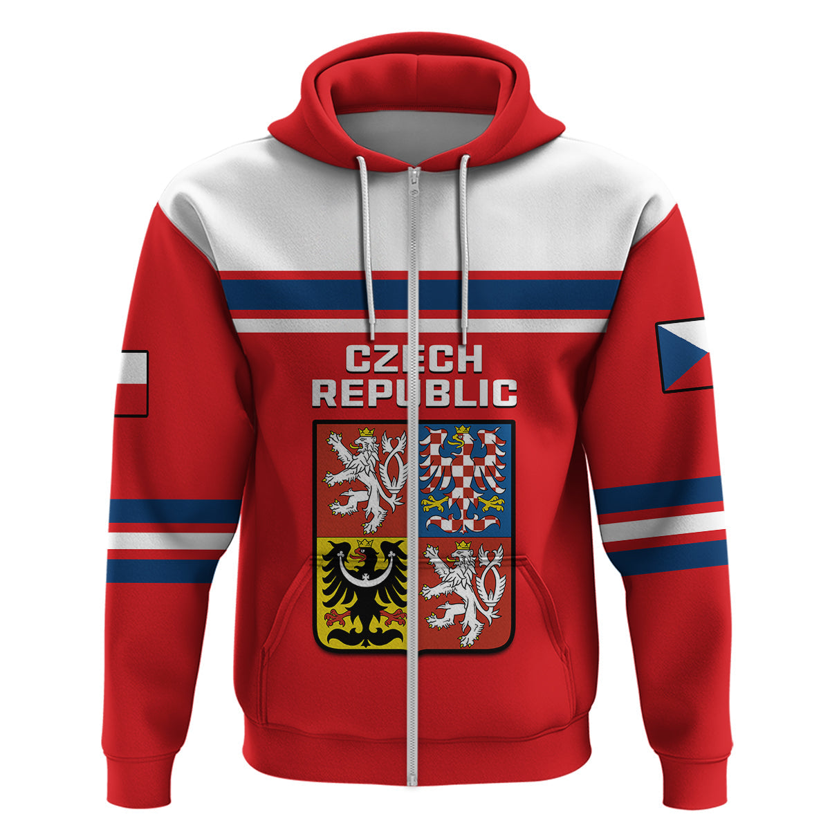 Custom Czech Republic Hockey 2023 Sporty Style Hoodie LT14