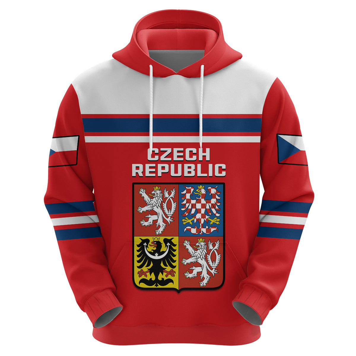 Custom Czech Republic Hockey 2023 Sporty Style Hoodie LT14