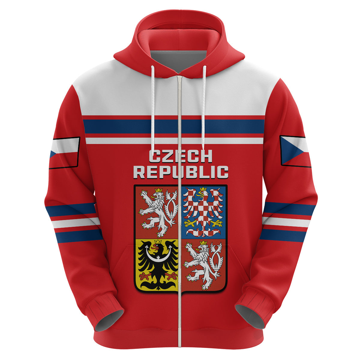Custom Czech Republic Hockey 2023 Sporty Style Hoodie LT14