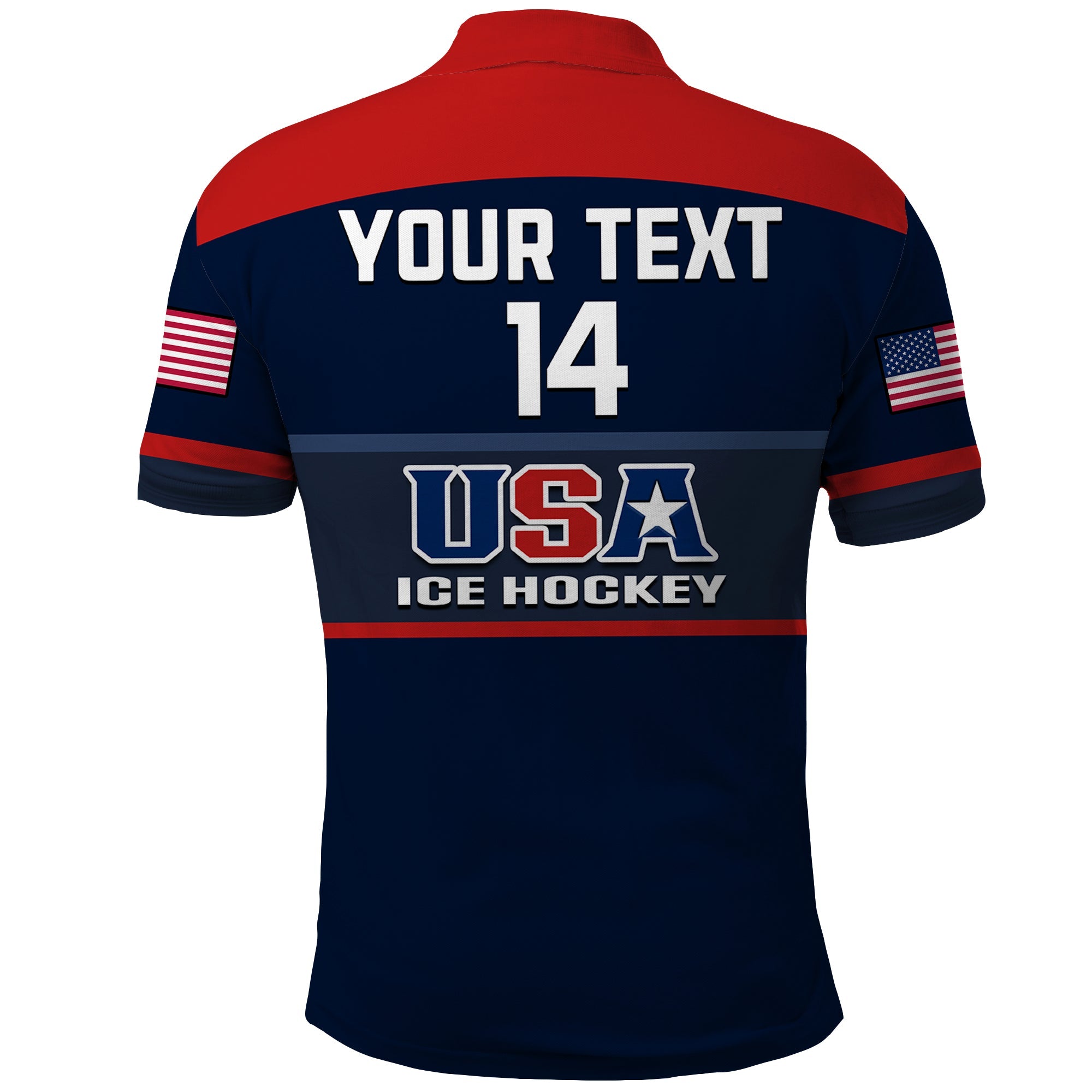 (Custom Text And Number) United States Hockey Polo Shirt 2023 USA Sporty Style LT14