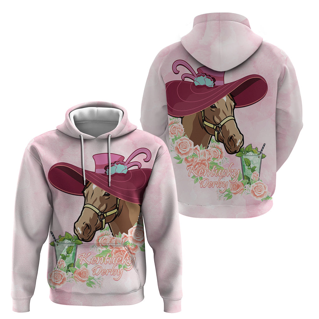 Kentucky Horse Racing Hoodie Derby Mint Julep With Roses LT14