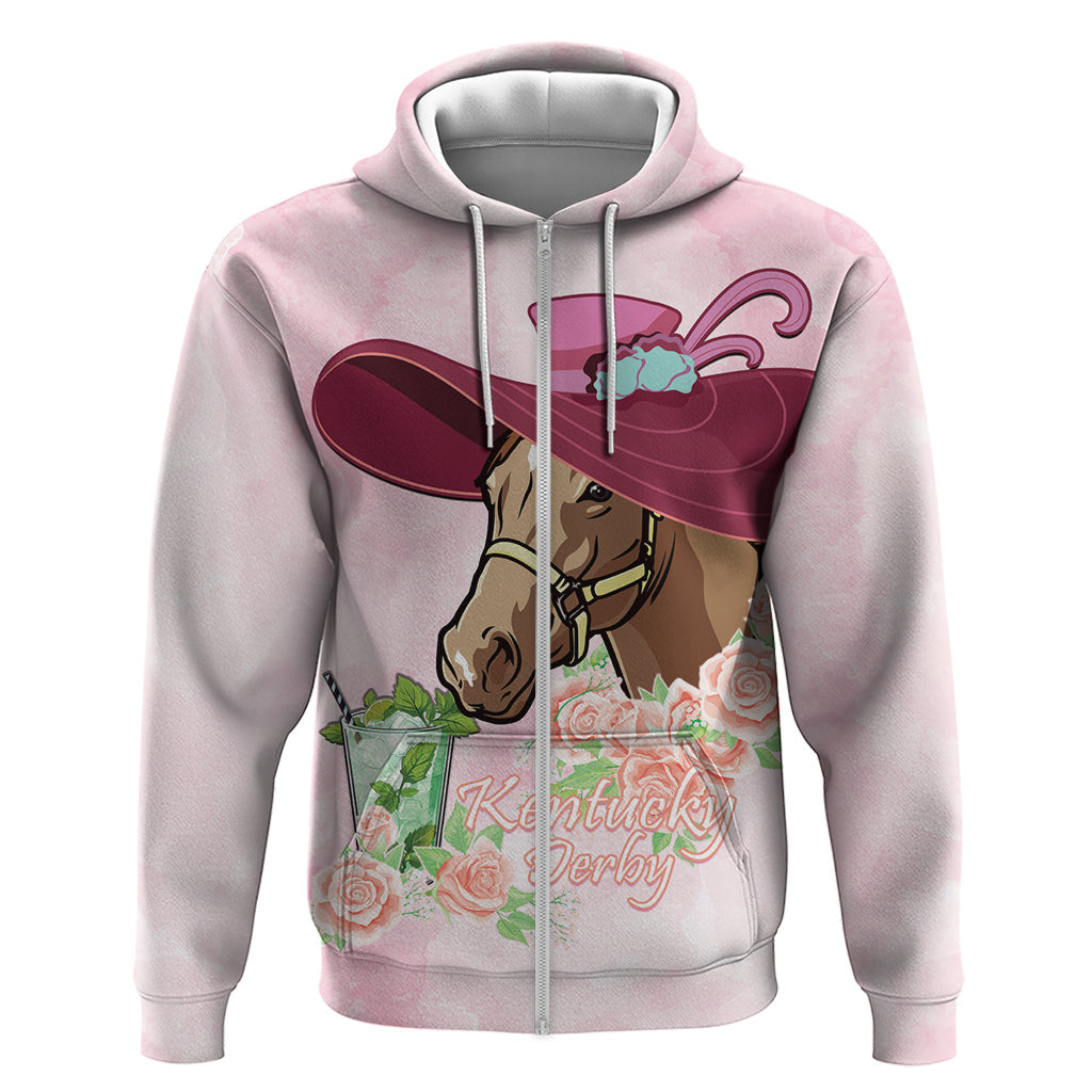 Kentucky Horse Racing Hoodie Derby Mint Julep With Roses LT14