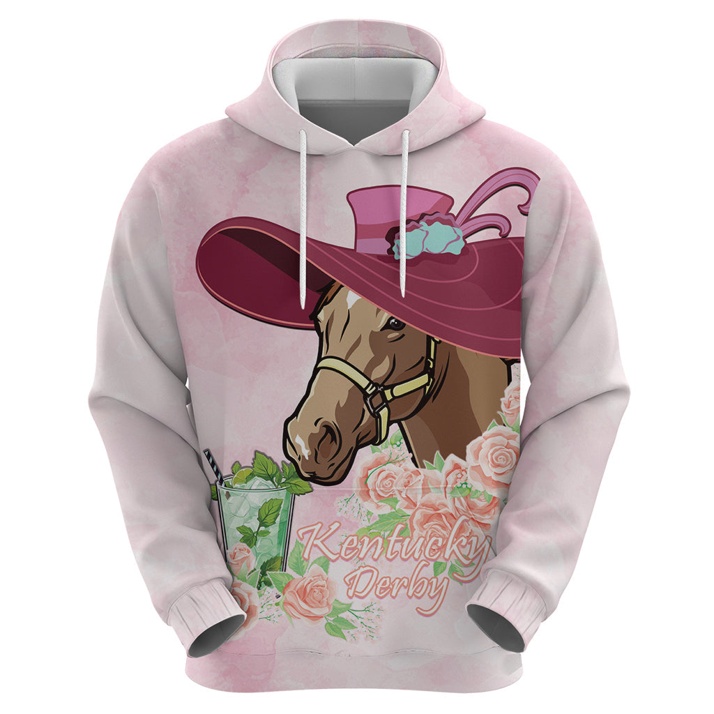 Kentucky Horse Racing Hoodie Derby Mint Julep With Roses LT14