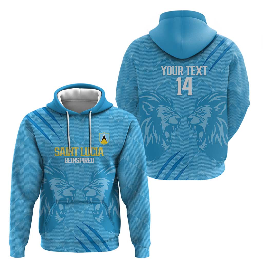 Custom Saint Lucia Cricket Hoodie Go Champions Beinspired LT14