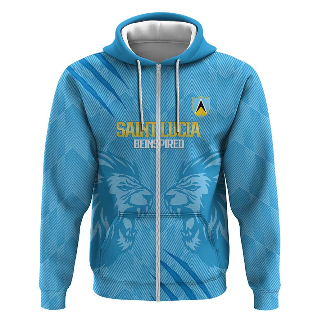Custom Saint Lucia Cricket Hoodie Go Champions Beinspired LT14