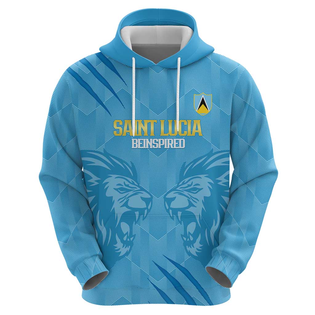 Custom Saint Lucia Cricket Hoodie Go Champions Beinspired LT14