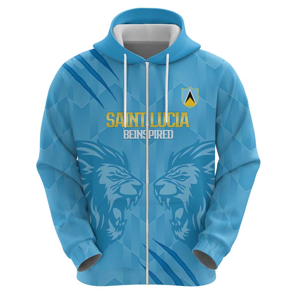 Custom Saint Lucia Cricket Hoodie Go Champions Beinspired LT14