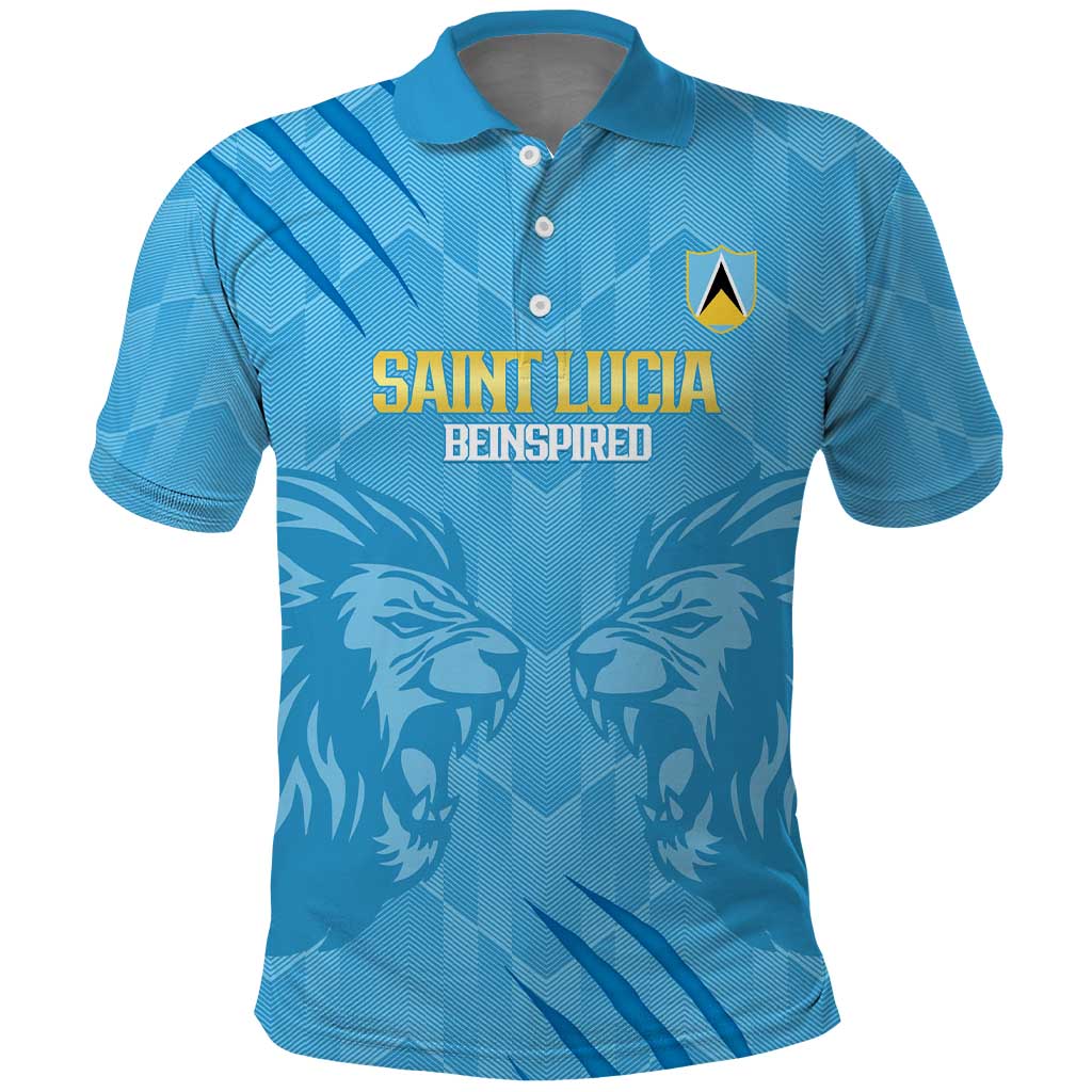 Custom Saint Lucia Cricket Polo Shirt Go Champions Beinspired LT14