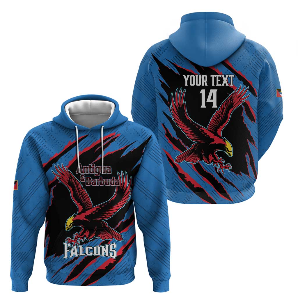 Custom Antigua and Barbuda Cricket Hoodie Go Champions Falcons LT14
