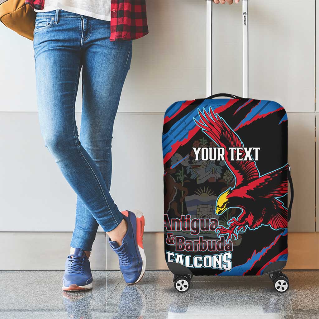 Custom Antigua and Barbuda Cricket Luggage Cover Go Champions Falcons LT14