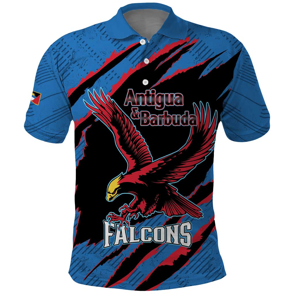 Custom Antigua and Barbuda Cricket Polo Shirt Go Champions Falcons LT14