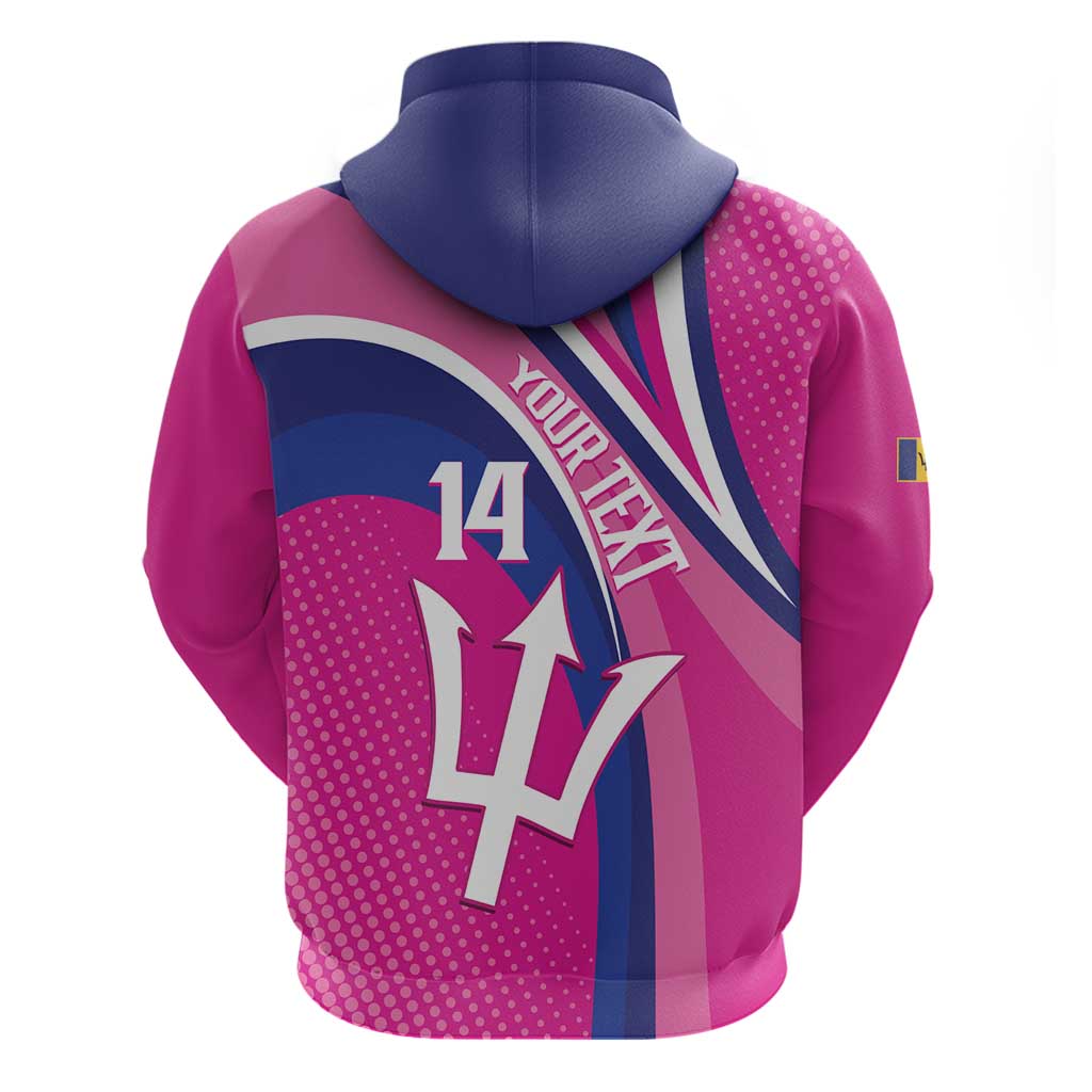 Custom Barbados Royals Cricket Hoodie Go Champions Tridents Pink Version LT14