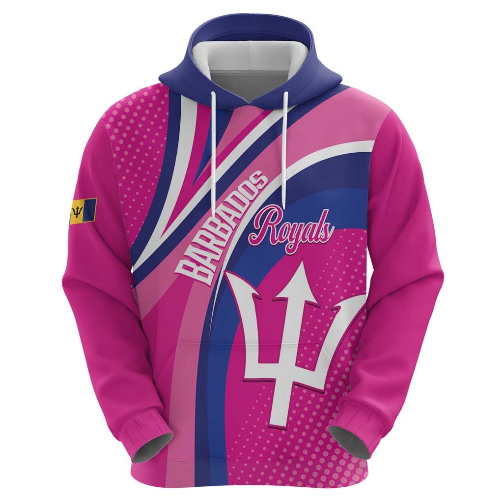 Custom Barbados Royals Cricket Hoodie Go Champions Tridents Pink Version LT14