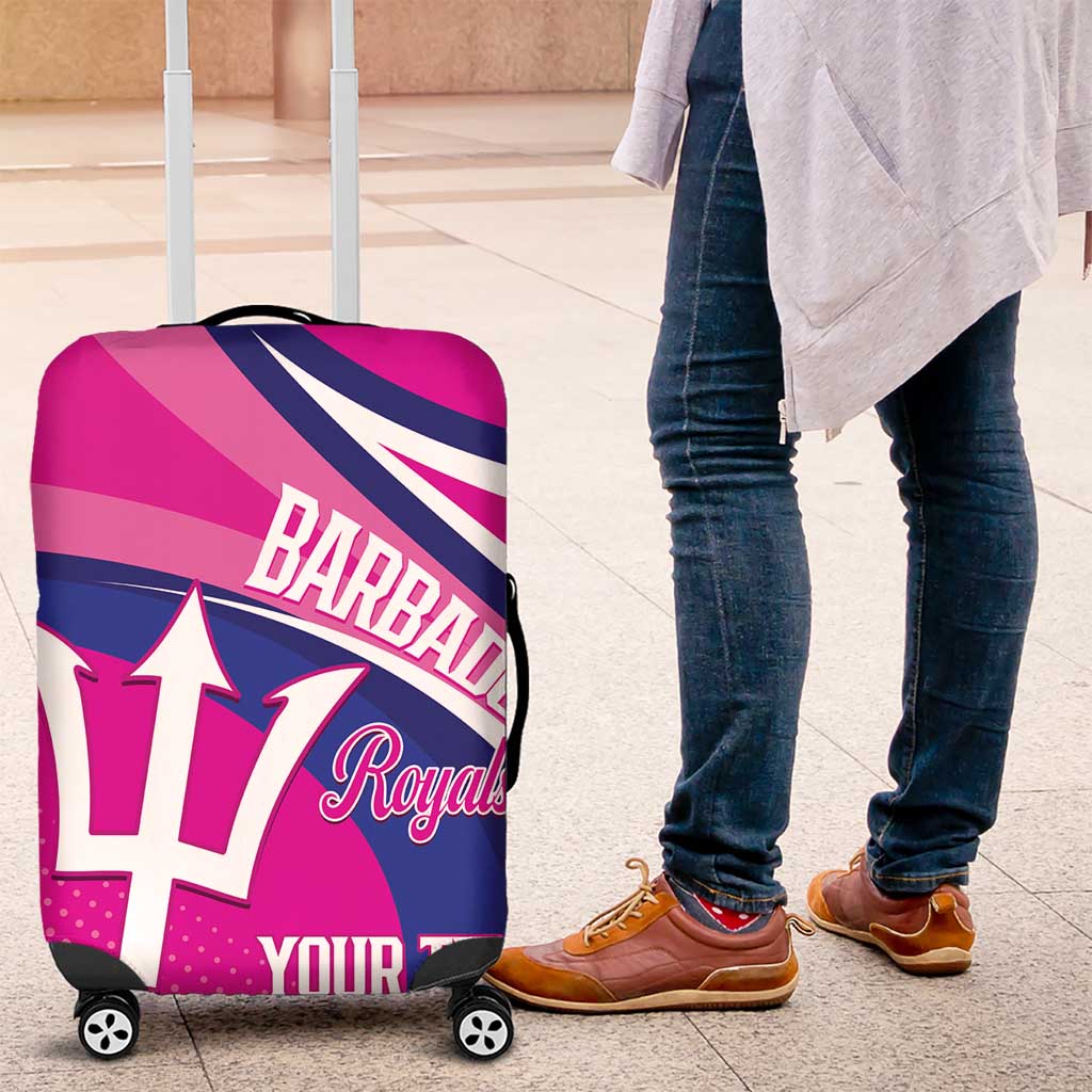 Custom Barbados Royals Cricket Luggage Cover Go Champions Tridents Pink Version LT14