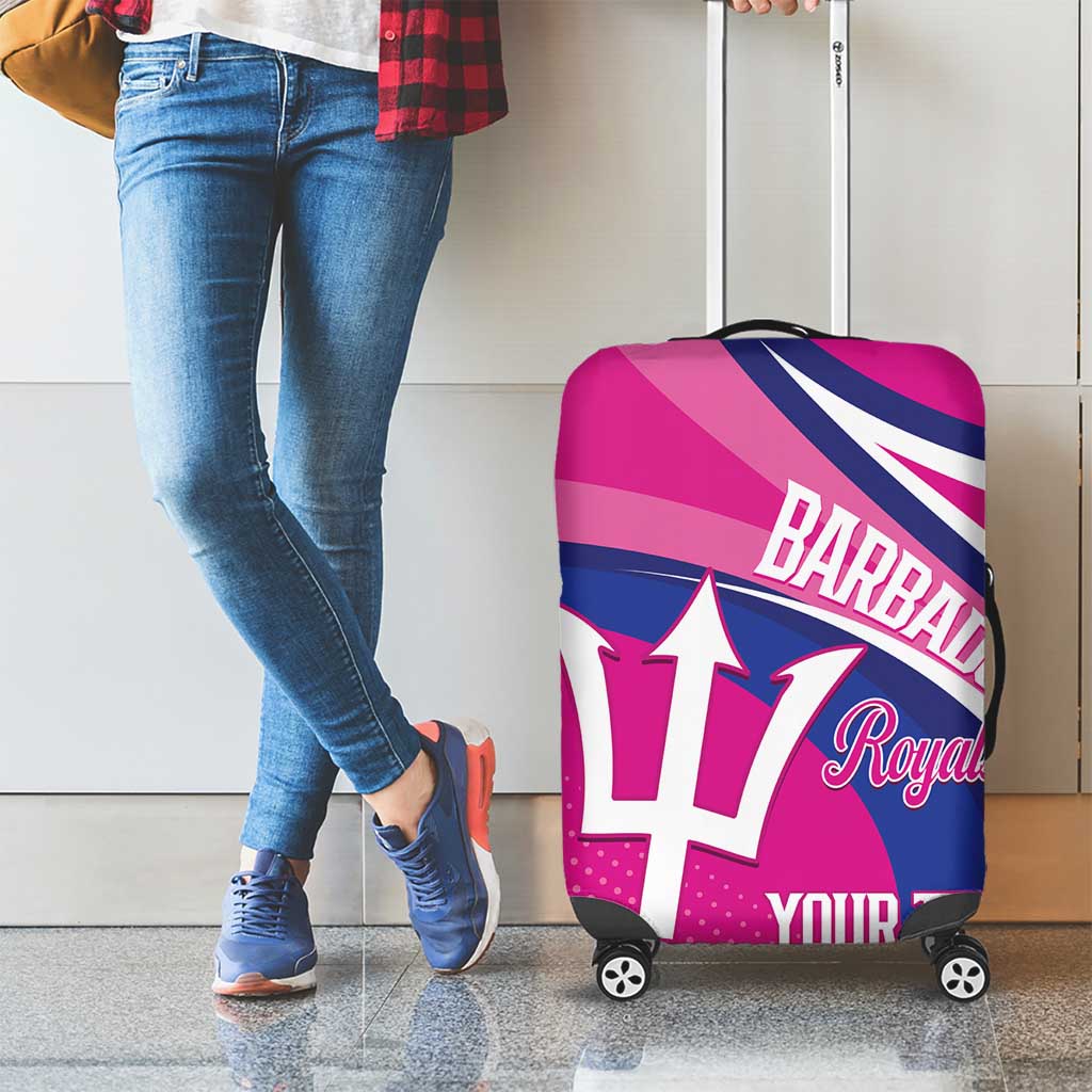 Custom Barbados Royals Cricket Luggage Cover Go Champions Tridents Pink Version LT14