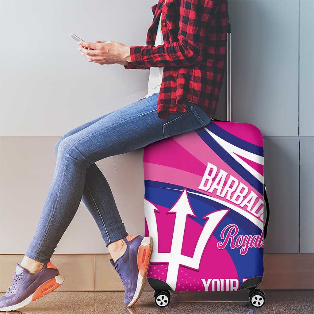 Custom Barbados Royals Cricket Luggage Cover Go Champions Tridents Pink Version LT14