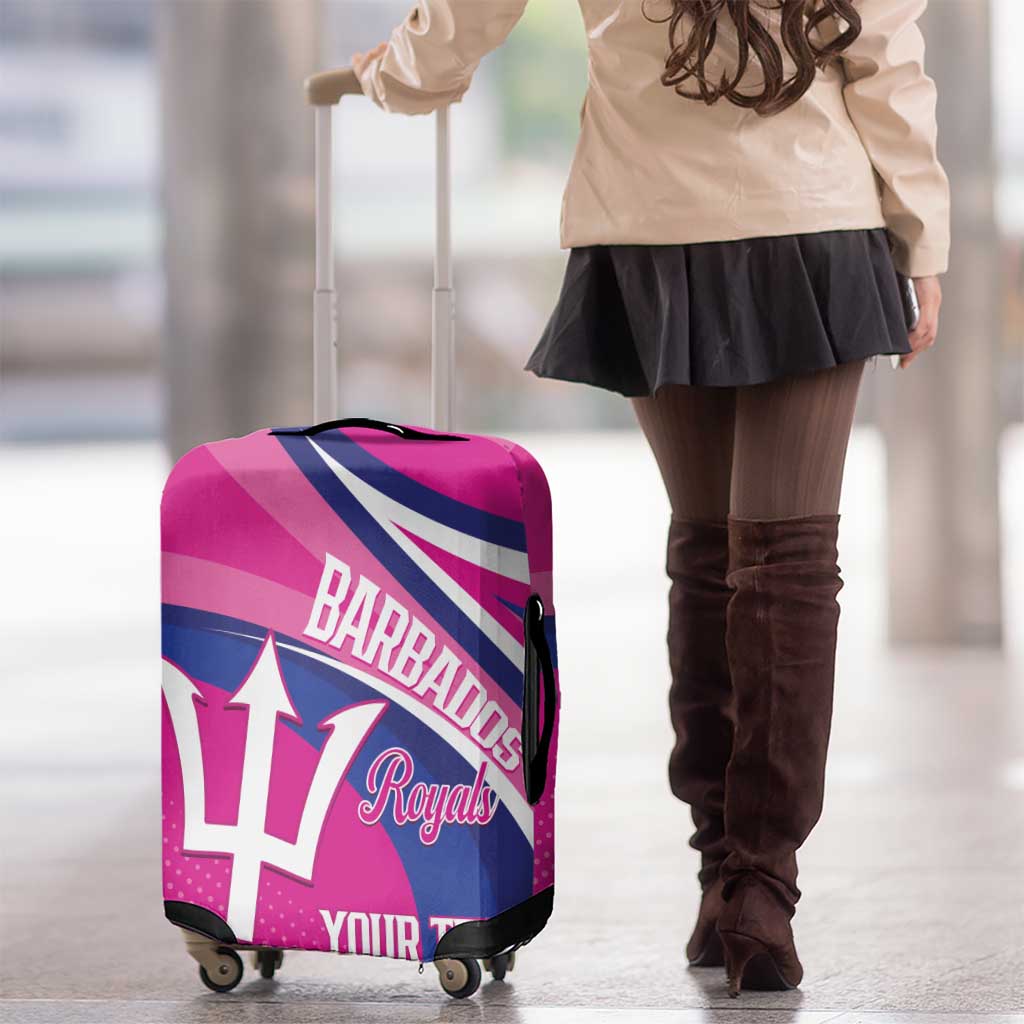 Custom Barbados Royals Cricket Luggage Cover Go Champions Tridents Pink Version LT14