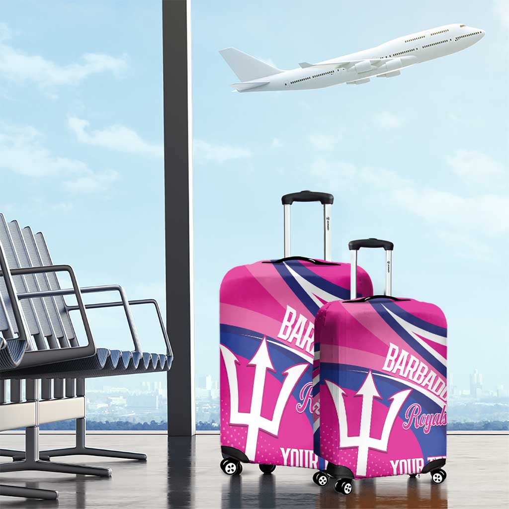 Custom Barbados Royals Cricket Luggage Cover Go Champions Tridents Pink Version LT14