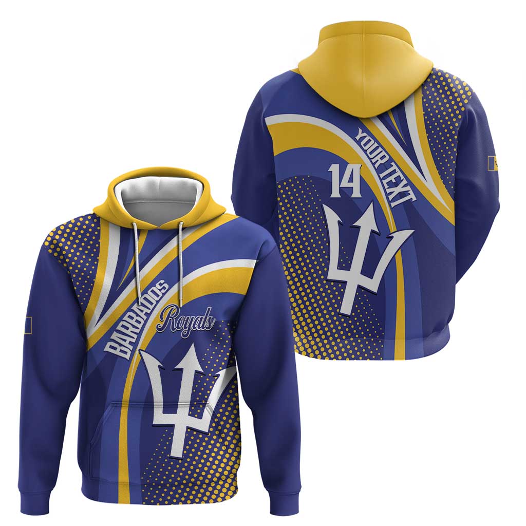 Custom Barbados Royals Cricket Hoodie Go Champions Tridents Yellow Version LT14