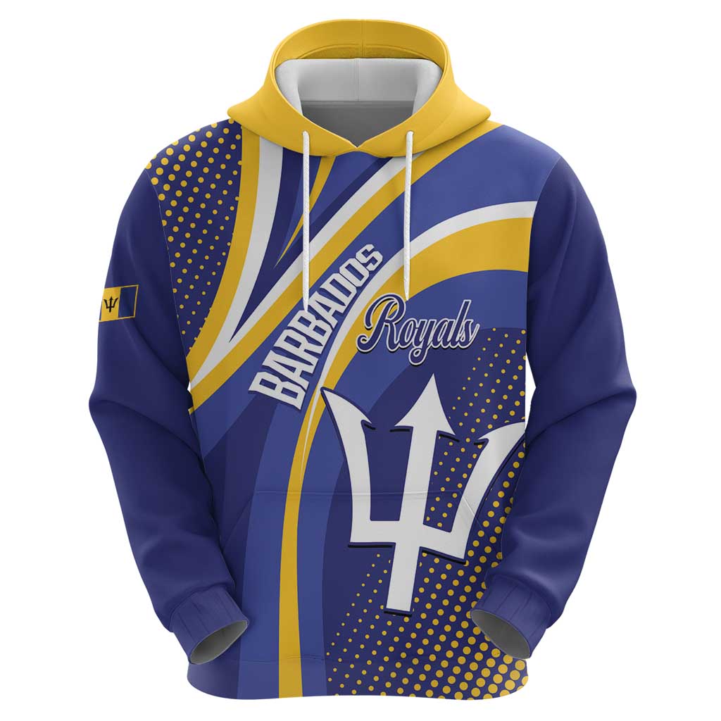 Custom Barbados Royals Cricket Hoodie Go Champions Tridents Yellow Version LT14