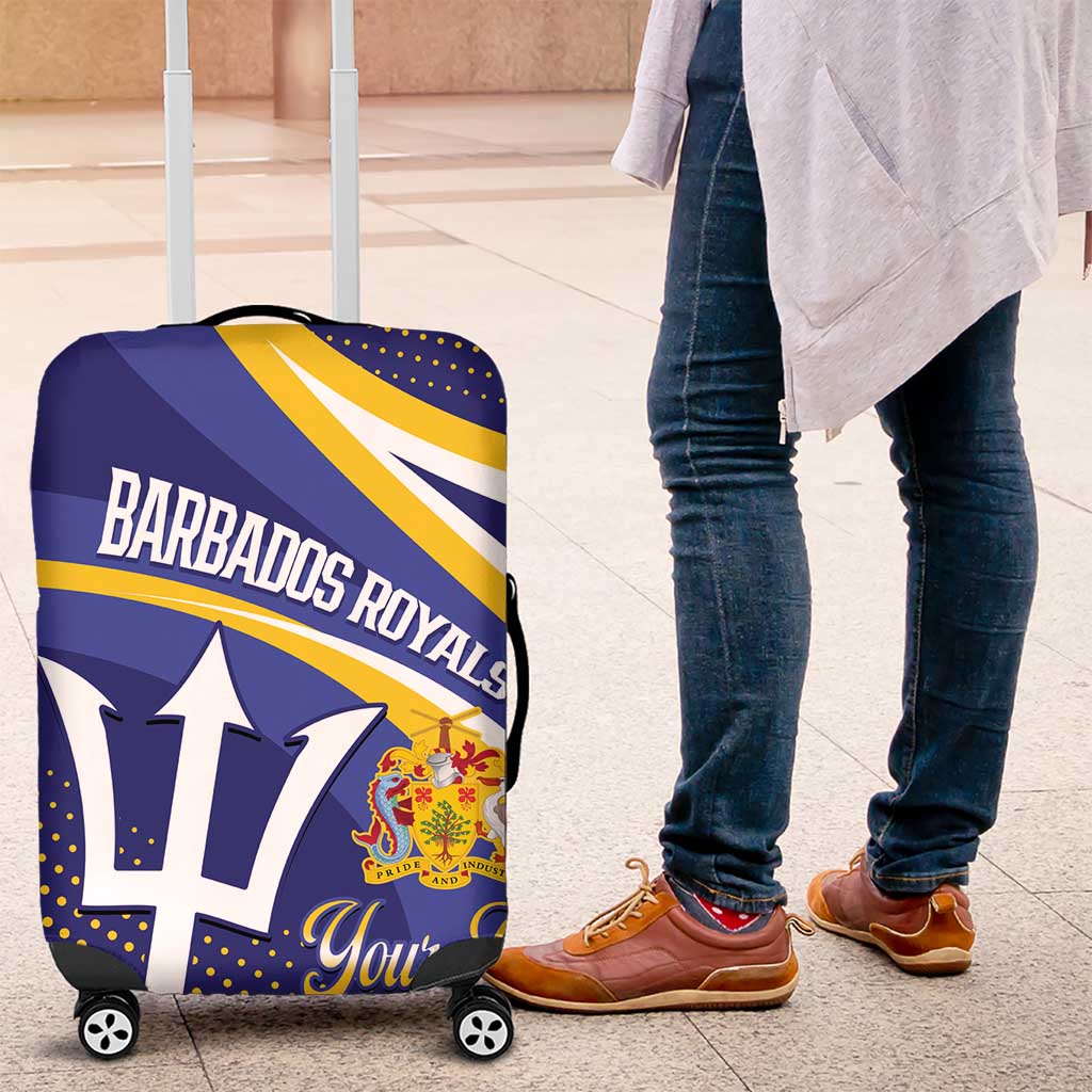 Custom Barbados Royals Cricket Luggage Cover Go Champions Tridents Yellow Version LT14