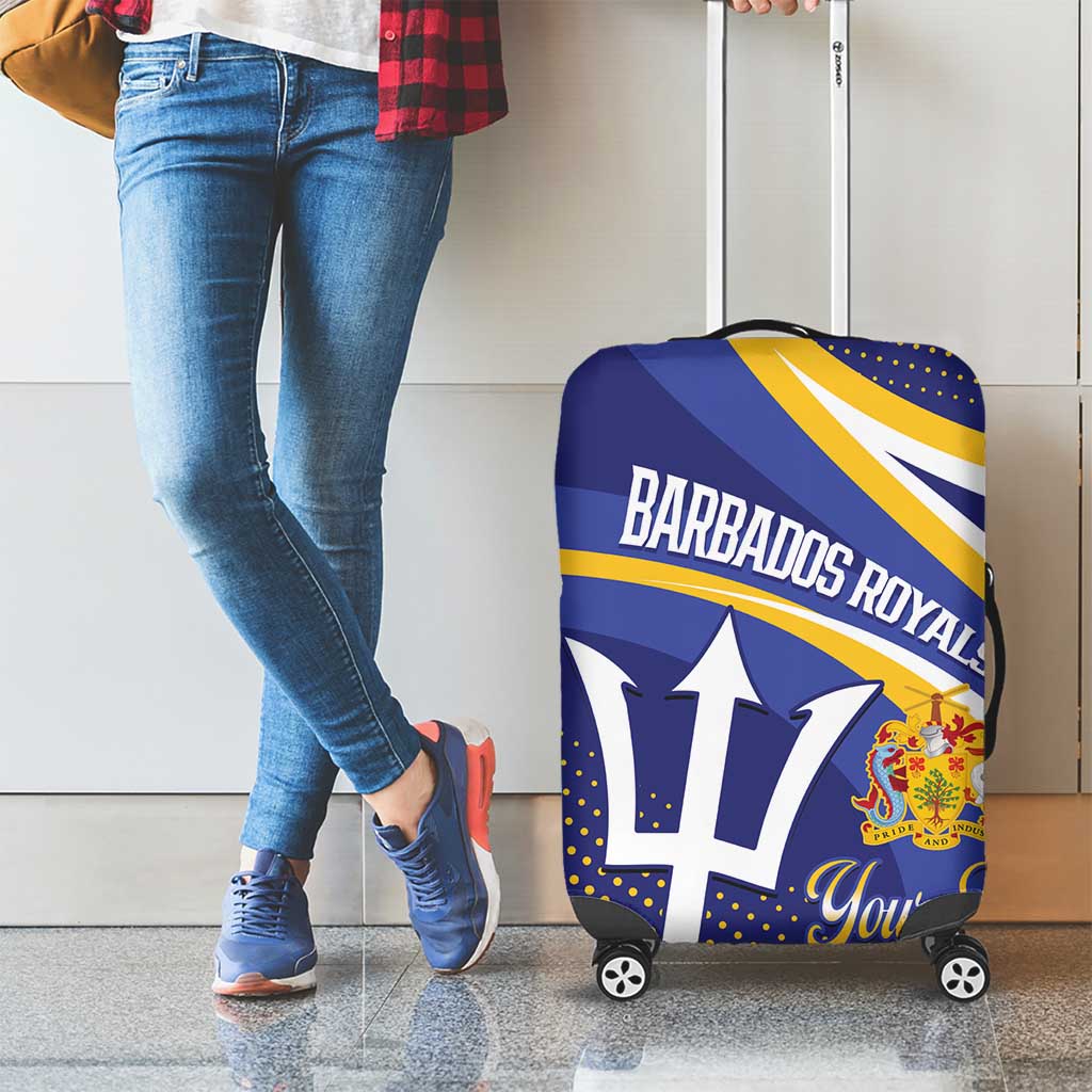 Custom Barbados Royals Cricket Luggage Cover Go Champions Tridents Yellow Version LT14