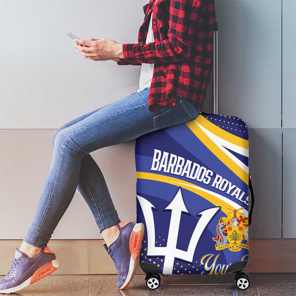 Custom Barbados Royals Cricket Luggage Cover Go Champions Tridents Yellow Version LT14