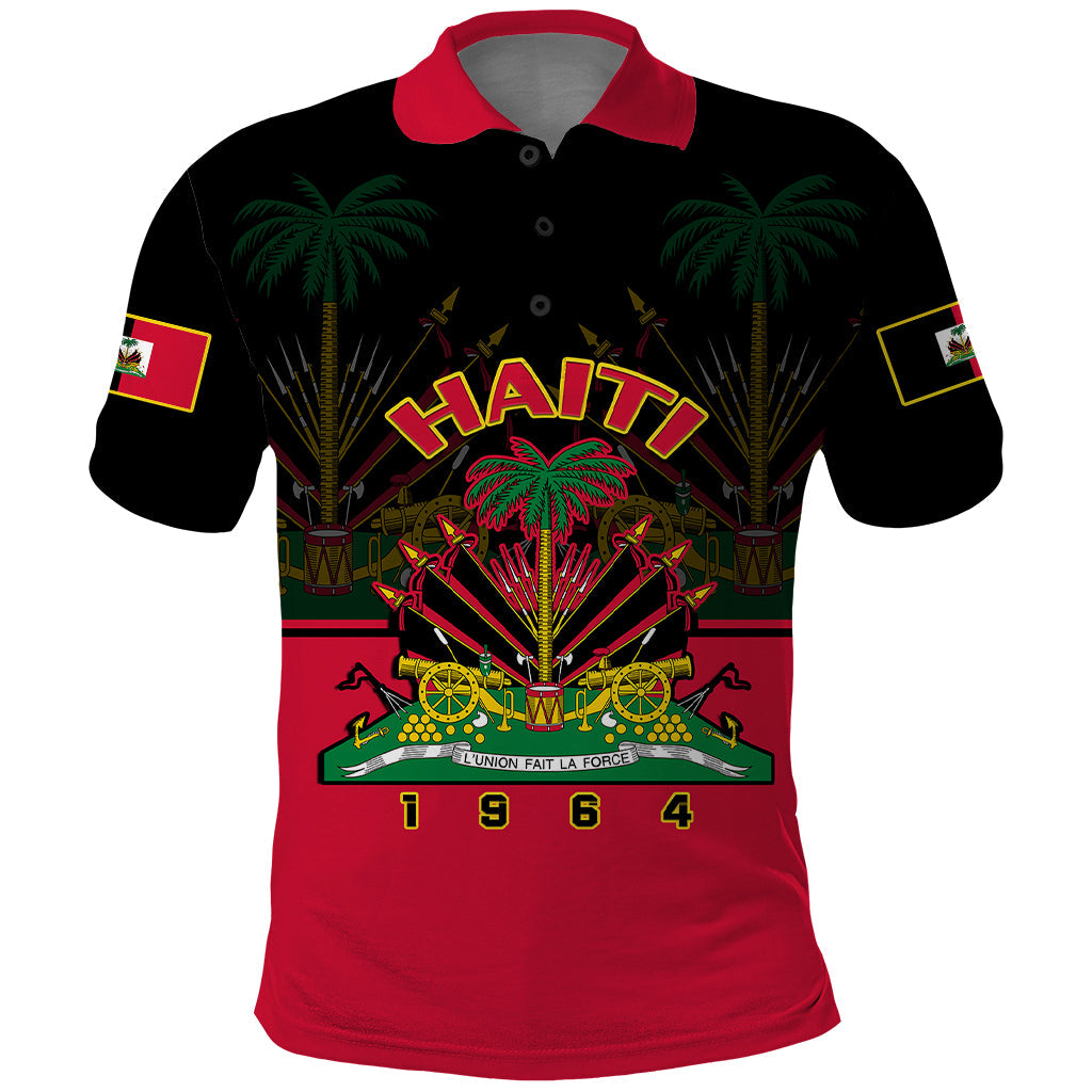 Personalised Haiti 1964 Polo Shirt Coat Of Arms Flag Style LT14