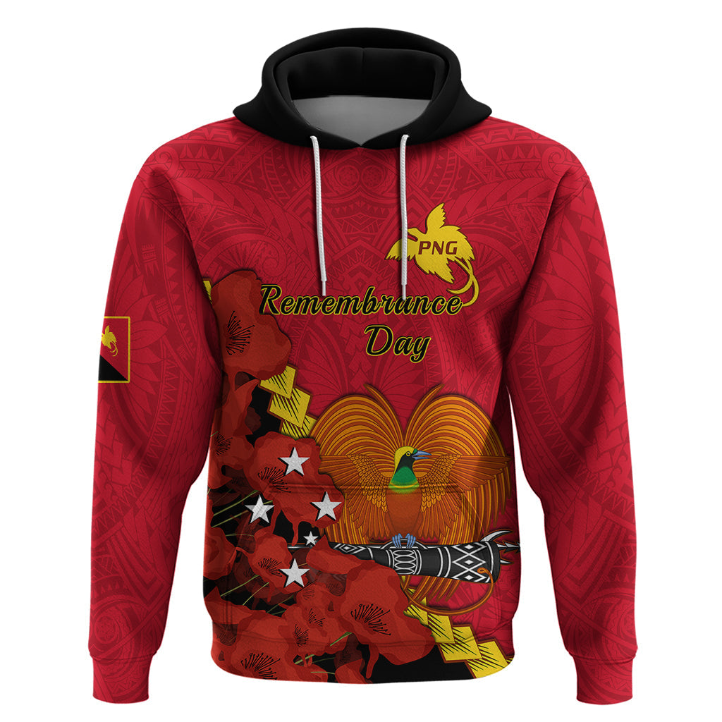 Personalised Remembrance Day PNG Hoodie Papua New Guinea We Will Remember Them LT14