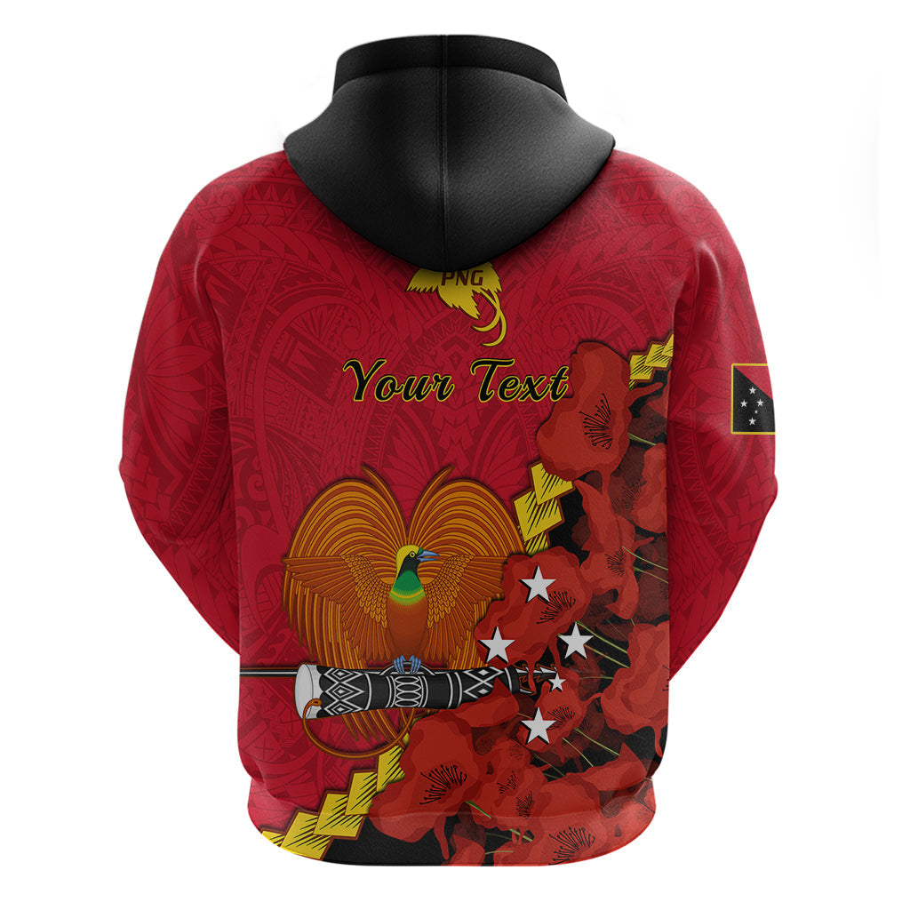 Personalised Remembrance Day PNG Hoodie Papua New Guinea We Will Remember Them LT14