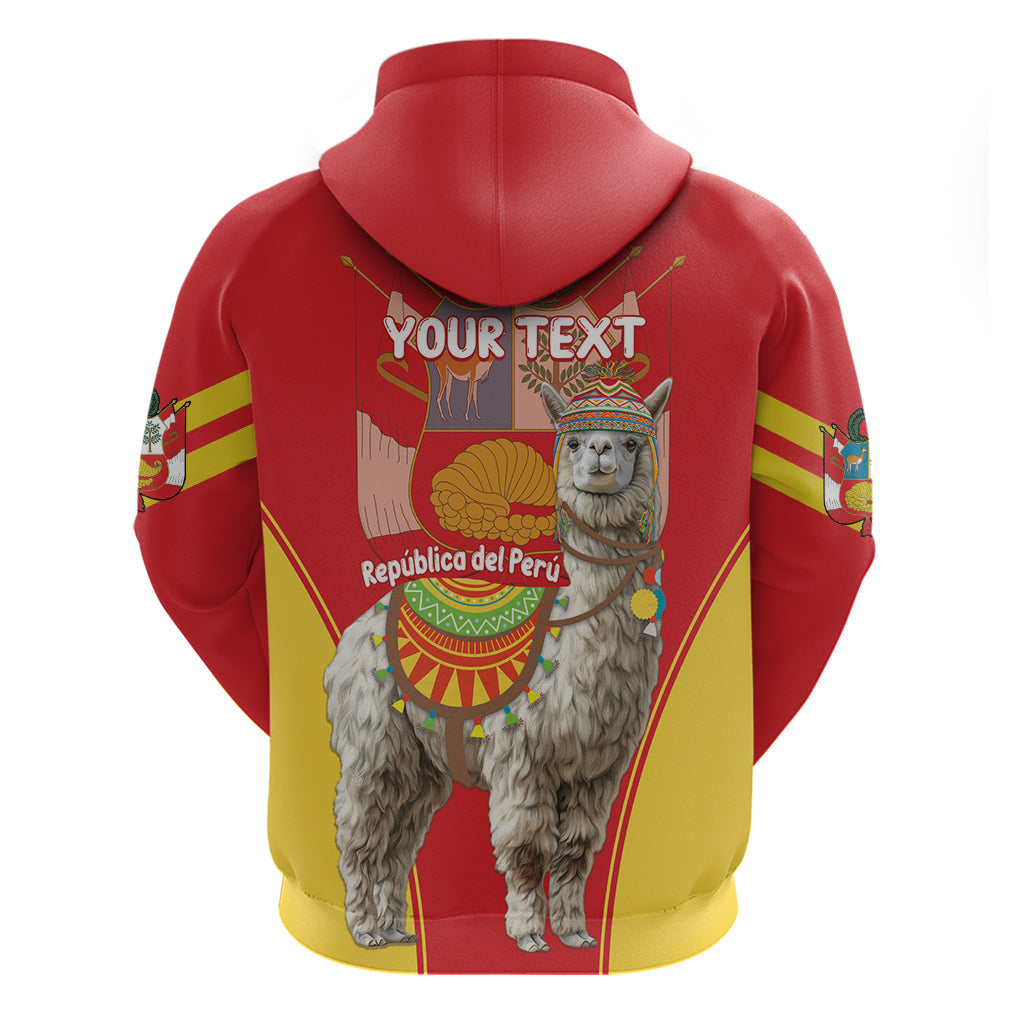 Personalised Peru Independence Day Hoodie Peruvian Alpaca Feliz 28 de Julio LT14