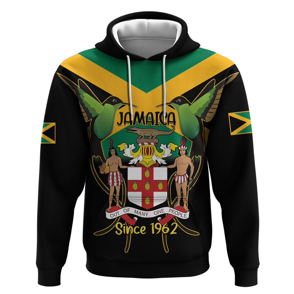 Jamaica Independence Day Hoodie Jumieka Coat Of Arms Mix Hummingbird LT14