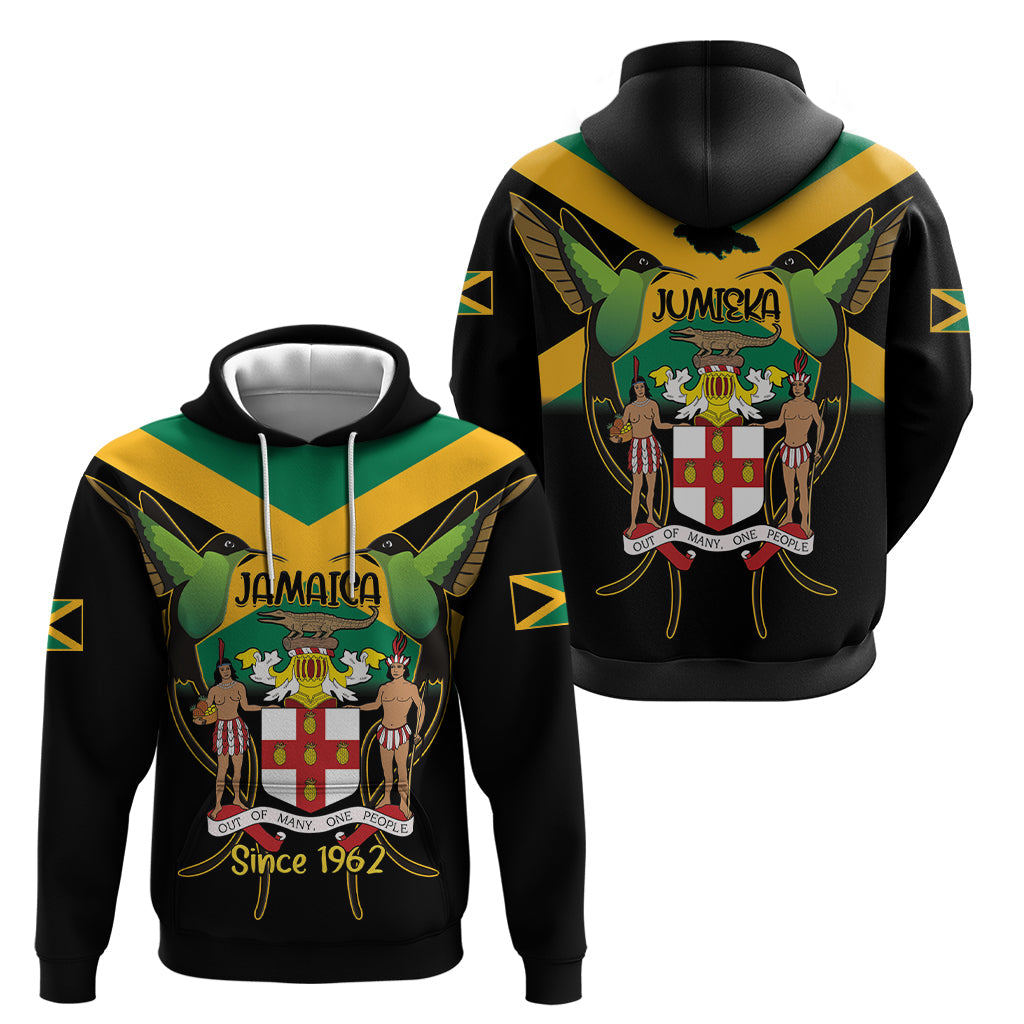 Jamaica Independence Day Hoodie Jumieka Coat Of Arms Mix Hummingbird LT14